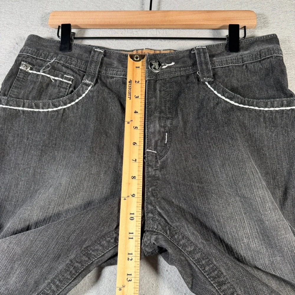 Vintage Southpole‎ Premium Men's Dark Wash Embroidered Jeans Size 34 Relaxed Fit
